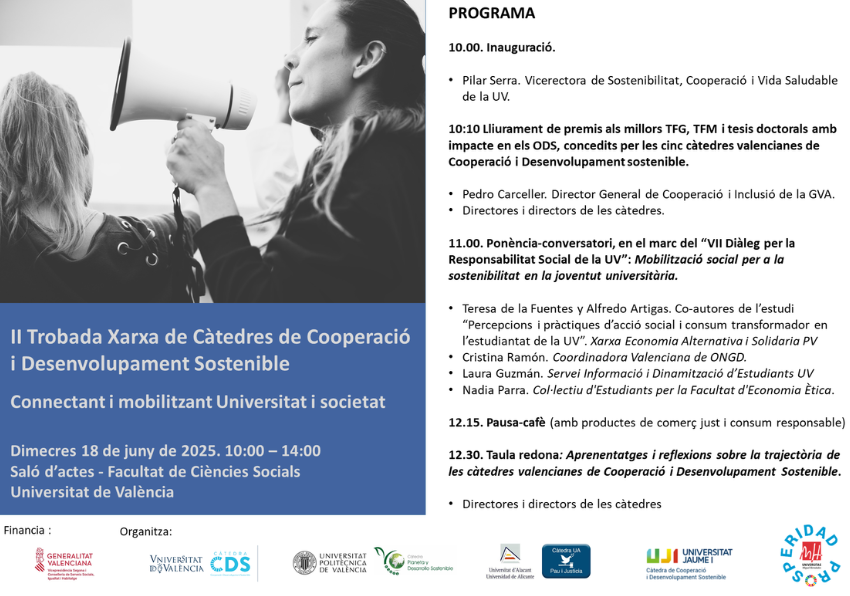 Imatge del esdeveniment:Programa II Trobada Xarxa de Càtedres CDS